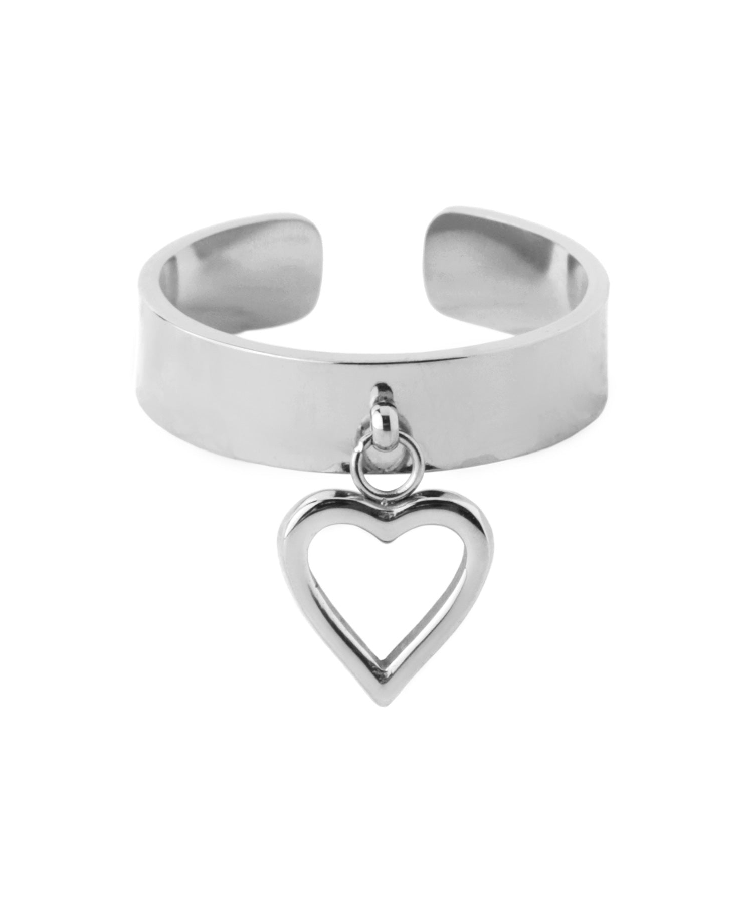 ANEMONE】【ステンレス】ハートチャームリング｜アネモネ・シエナロゼ