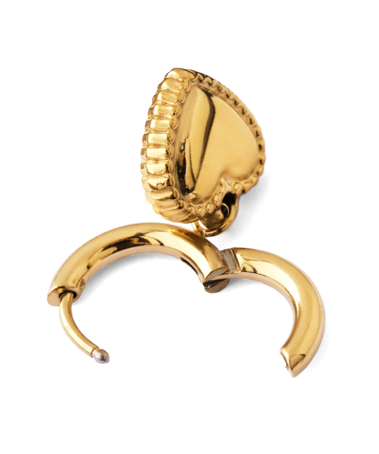 ANEMONE】【ステンレス】ハートフープピアス｜アネモネ・シエナロゼ