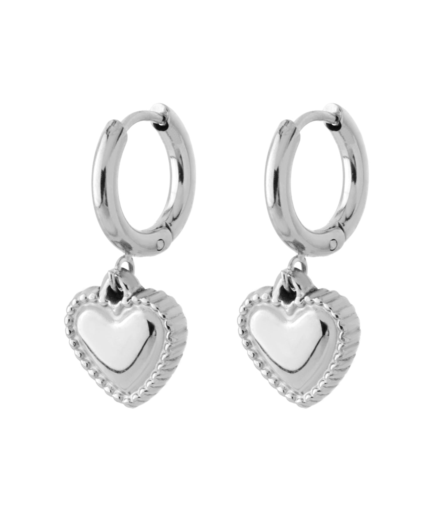 ANEMONE】【ステンレス】ハートフープピアス｜アネモネ・シエナロゼ