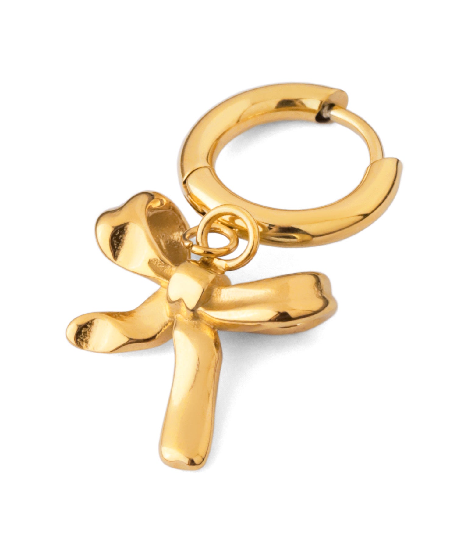 ANEMONE】【ステンレス】リボンフープピアス｜アネモネ・シエナロゼ