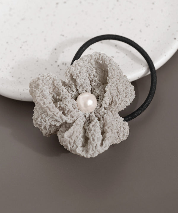 リップルフラワー×パールヘアゴム