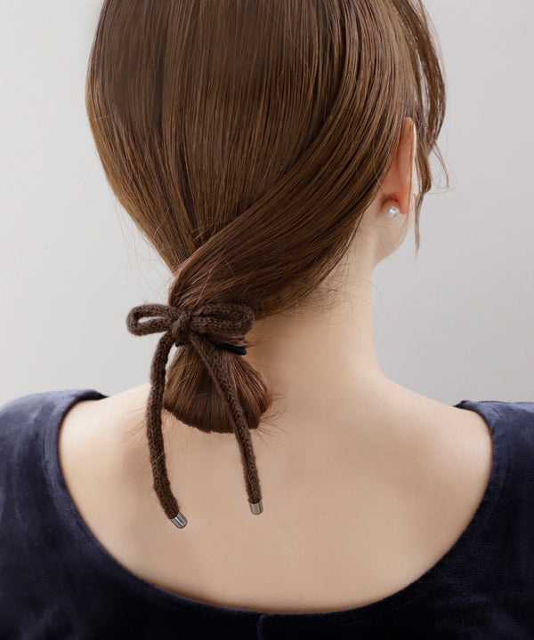 ニットリボンヘアゴム