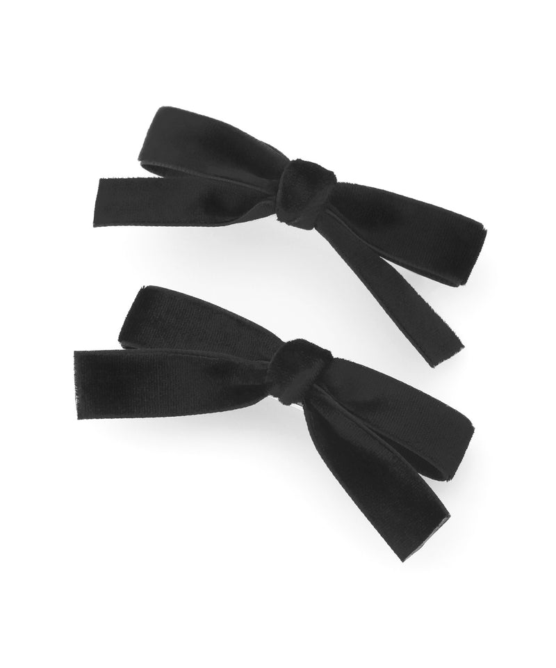 Velvet Ribbon Barrette (Set of 2)