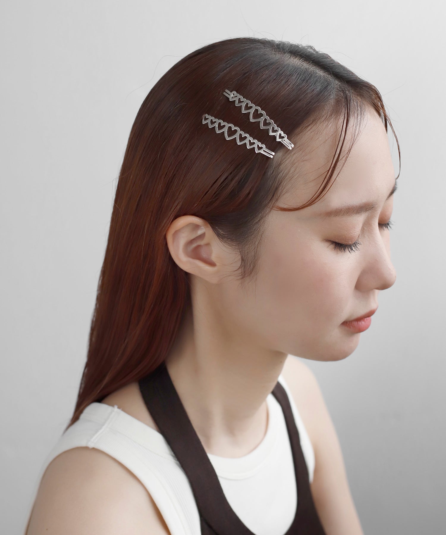 ANEMONE】ハートラインヘアピン[2本セット]｜アネモネ・シエナロゼ