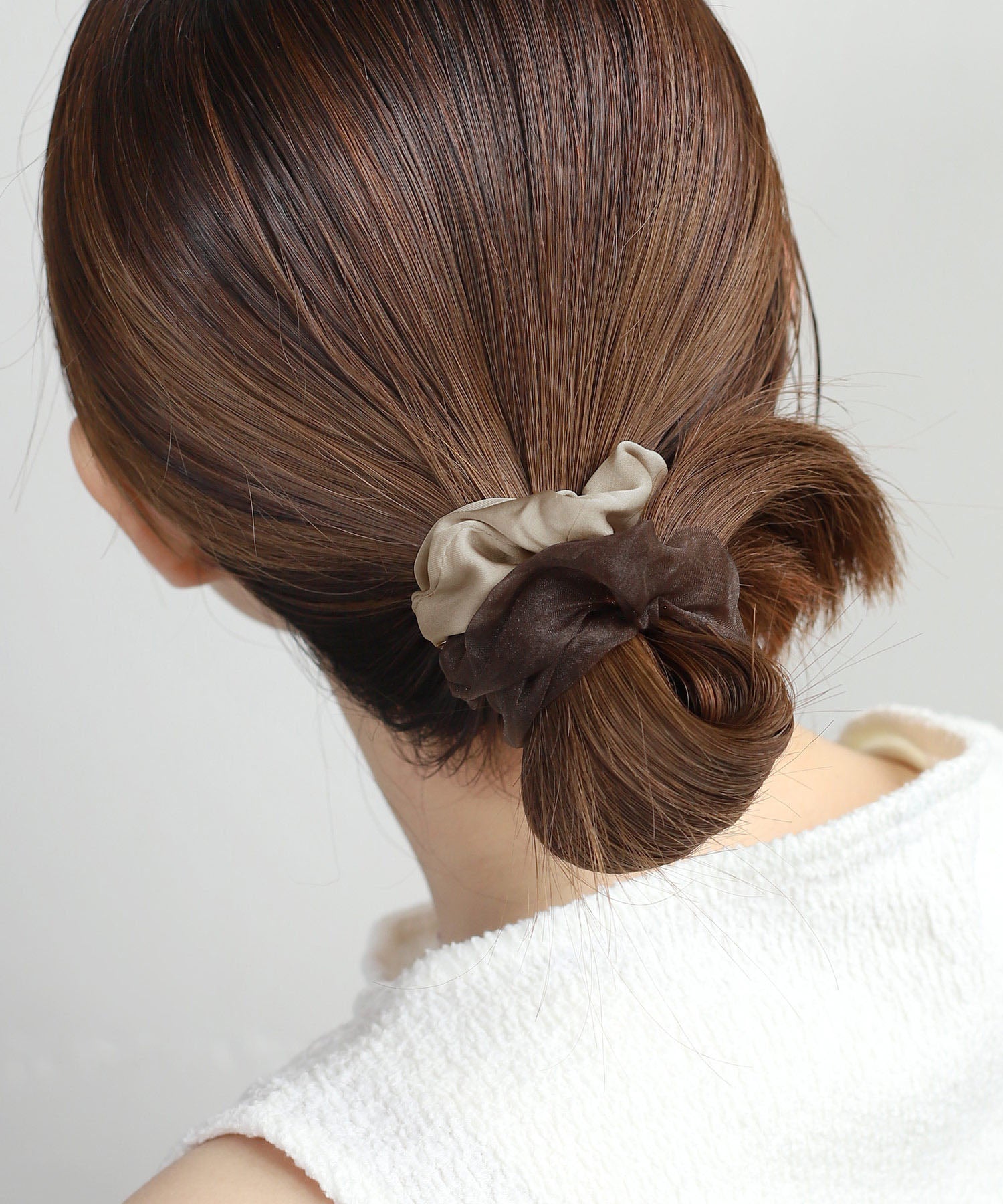 ANEMONE】シアー×サテンシュシュ[3個セット]｜アネモネ・シエナロゼ