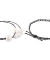 Pearl and glitter hair ties (set of 4)