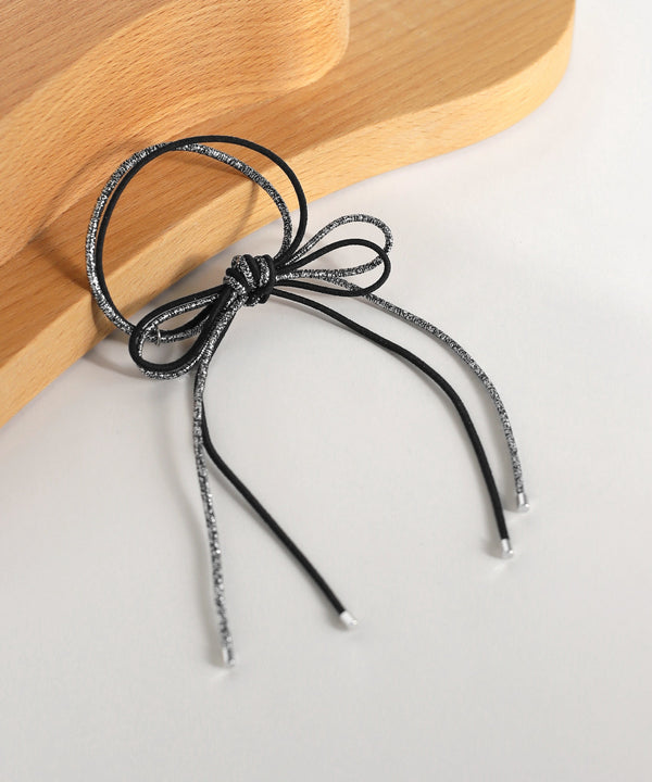 Glitter ribbon hair tie