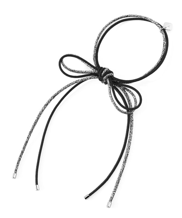 Glitter ribbon hair tie