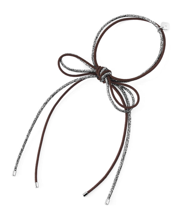 Glitter ribbon hair tie