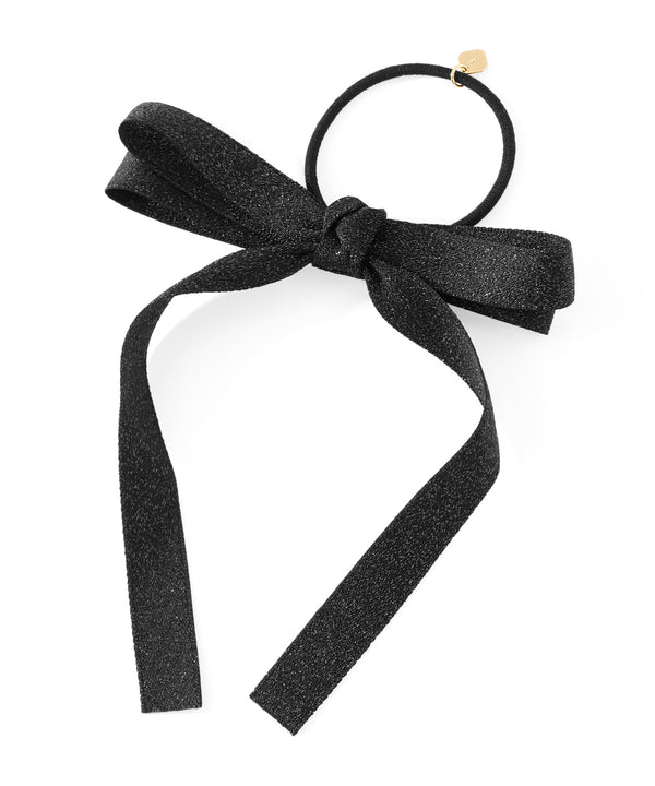Glitter ribbon hair tie