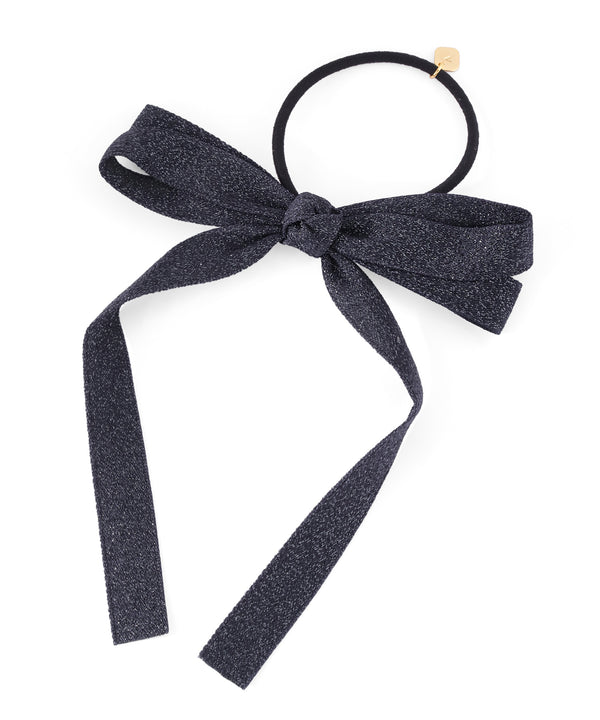 Glitter ribbon hair tie