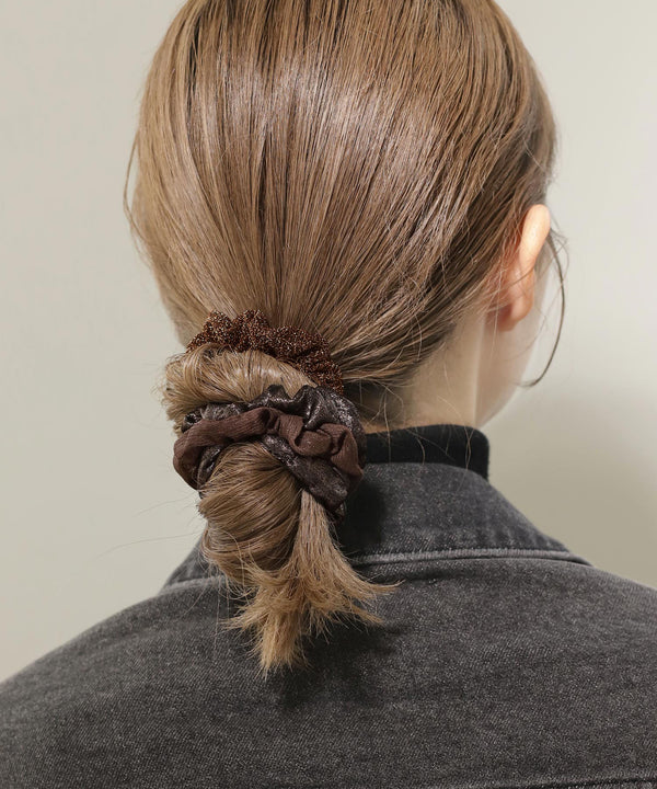 Lame scrunchies (set of 3)