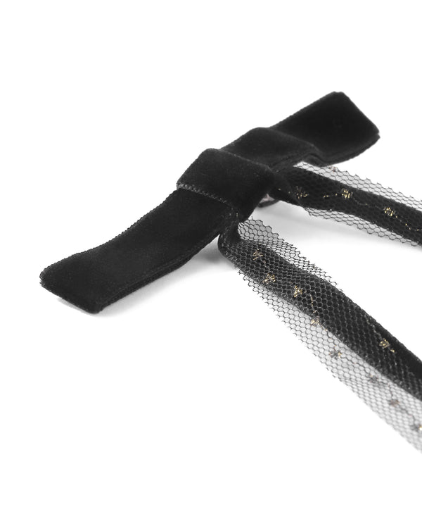 Velvet x Lace Ribbon Clips [Set of 2]