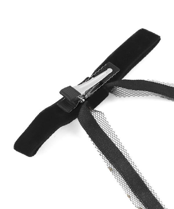 Velvet x Lace Ribbon Clips [Set of 2]