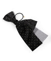 Polka Dot Velour and Lace Ribbon Hair Tie
