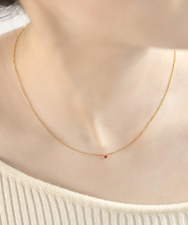 [Stainless Steel] Birthstone Necklace