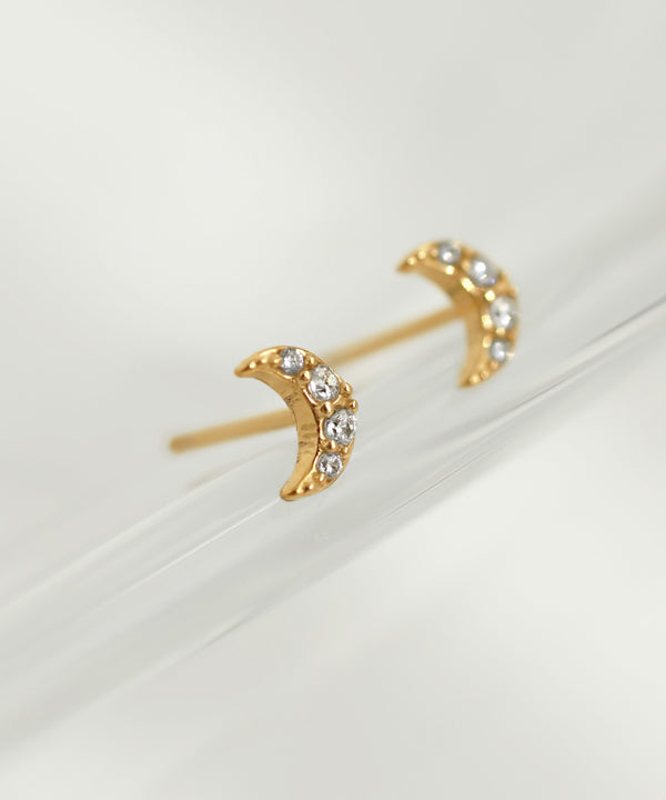 【ステンレス】ビジュームーンピアス