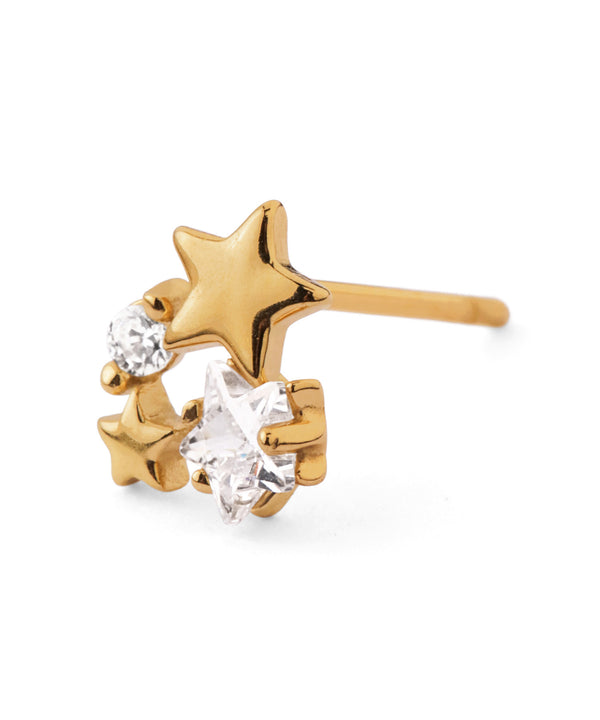 【ステンレス】スター×ビジューピアス
