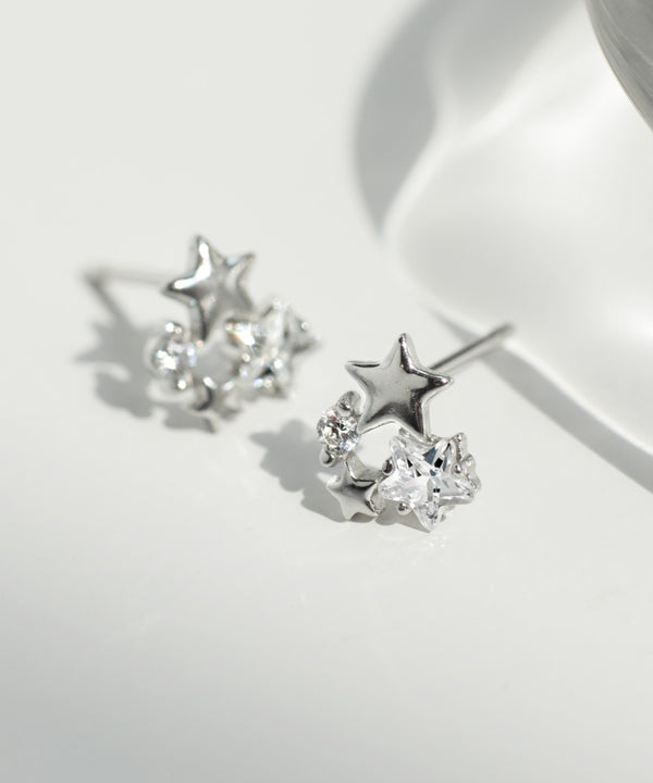 【ステンレス】スター×ビジューピアス