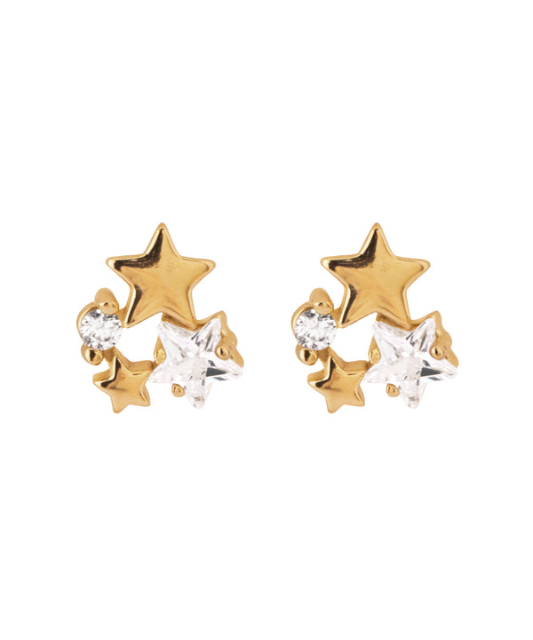 【ステンレス】スター×ビジューピアス
