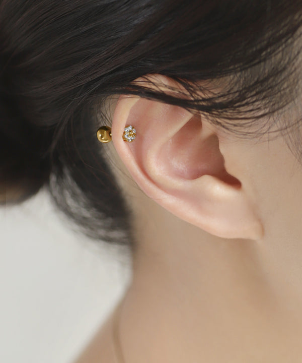 【ステンレス】ビジューナンコツピアス