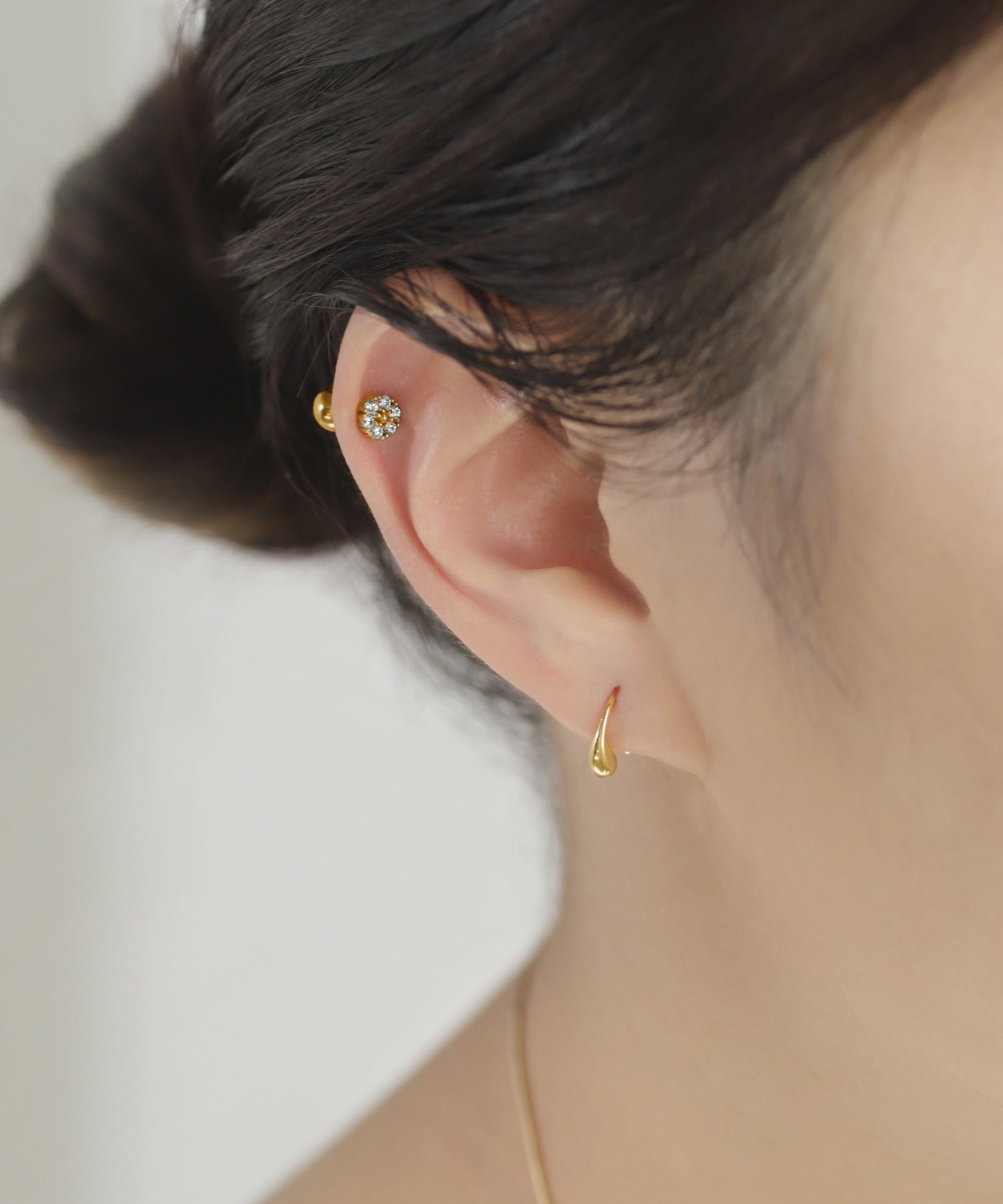 ANEMONE】【ステンレス】ビジューナンコツピアス｜アネモネ