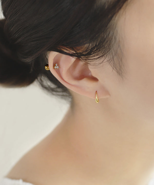 【ステンレス】ビジューナンコツピアス