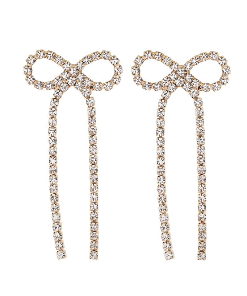 Jeweled ribbon earrings