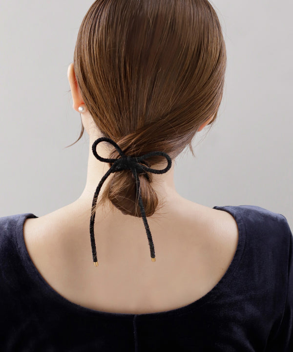ベロアリボンヘアゴム