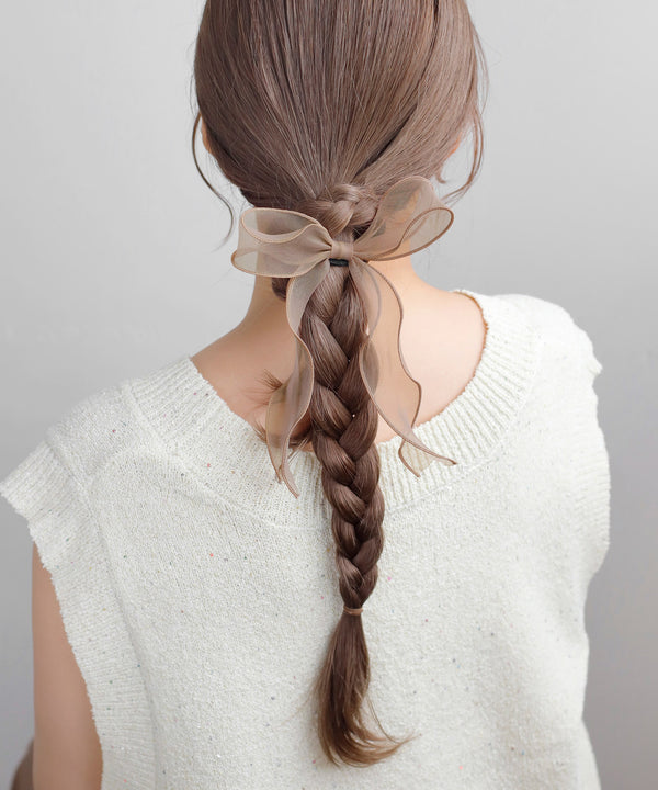 シアーリボンヘアゴム