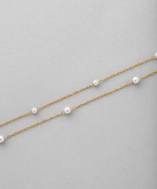 パールチェーン2連ブレスレット