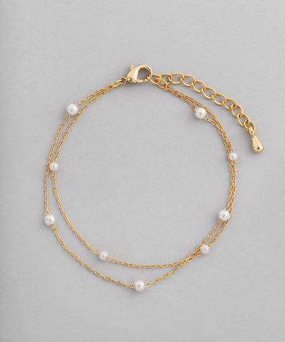 パールチェーン2連ブレスレット
