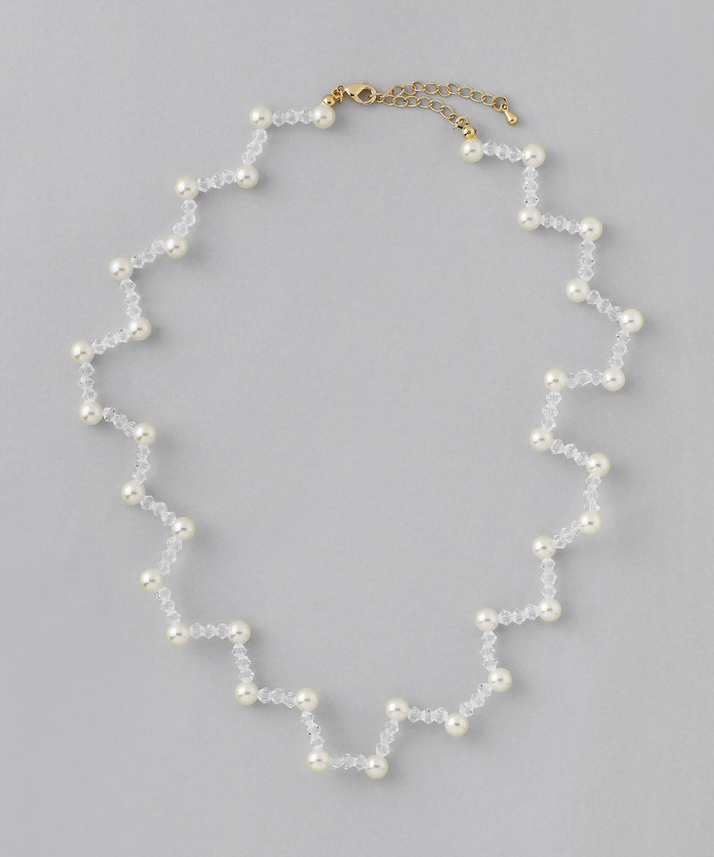パール×ビーズネックレス