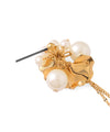 Pearl and Flower Chain Earrings