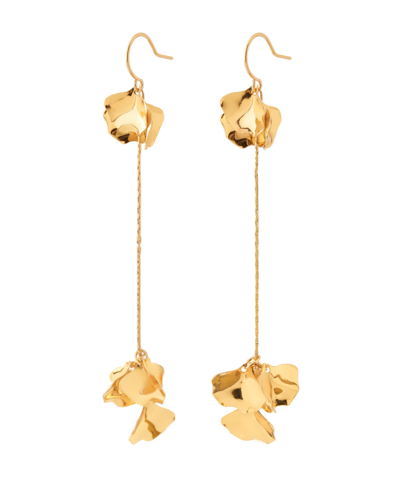 Metal Flower Hook Earrings