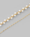 Pearl and chain necklace (set of 2)