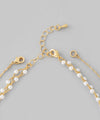 Pearl and chain necklace (set of 2)