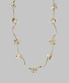 Pearl x Flower Wave Line Necklace