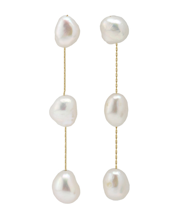 ANEMONE】連なりパールが揺れるロングピアス[A]｜SANPO ONLINE