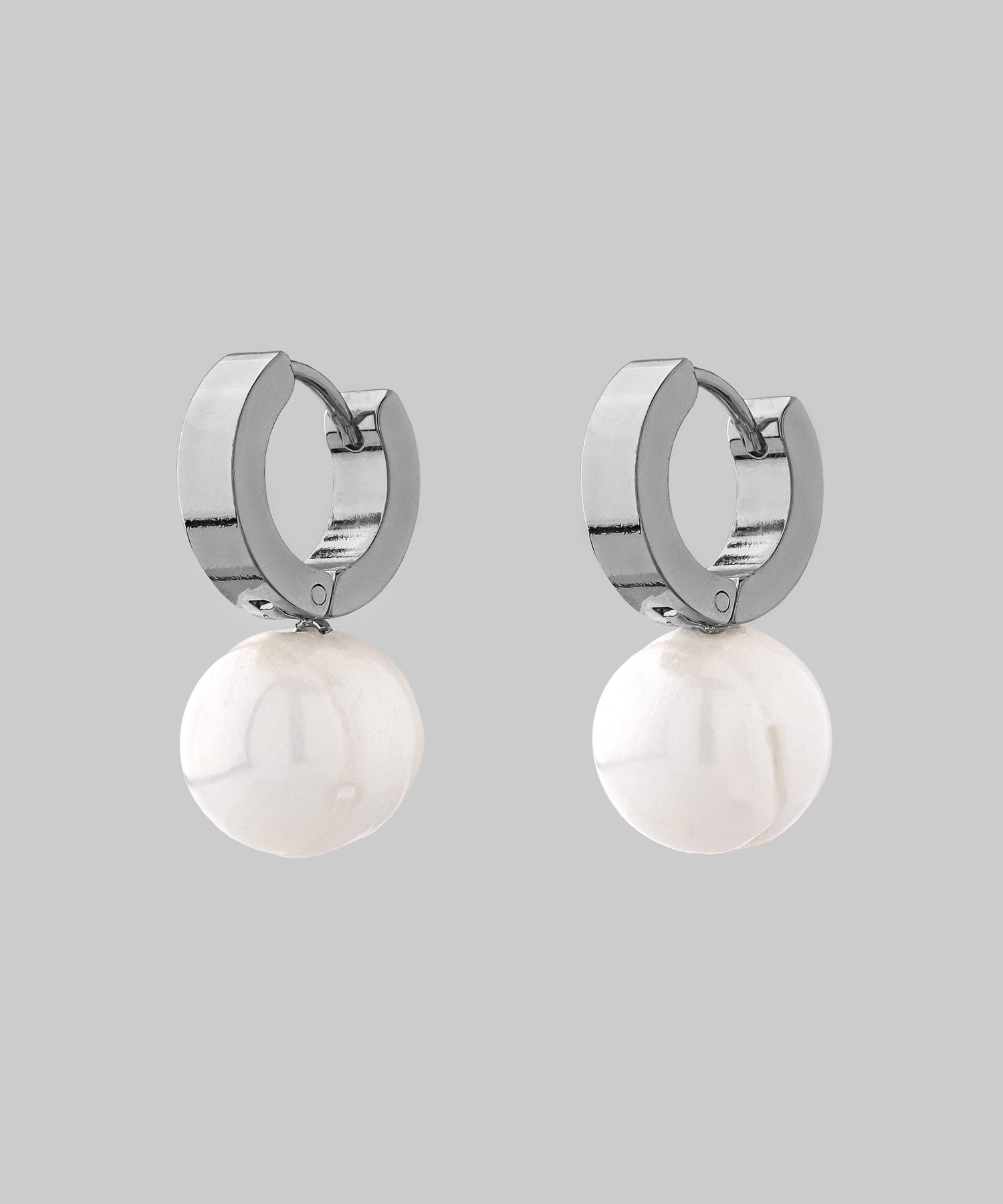 ANEMONE】【ステンレス】パールポイントフープピアス｜アネモネ