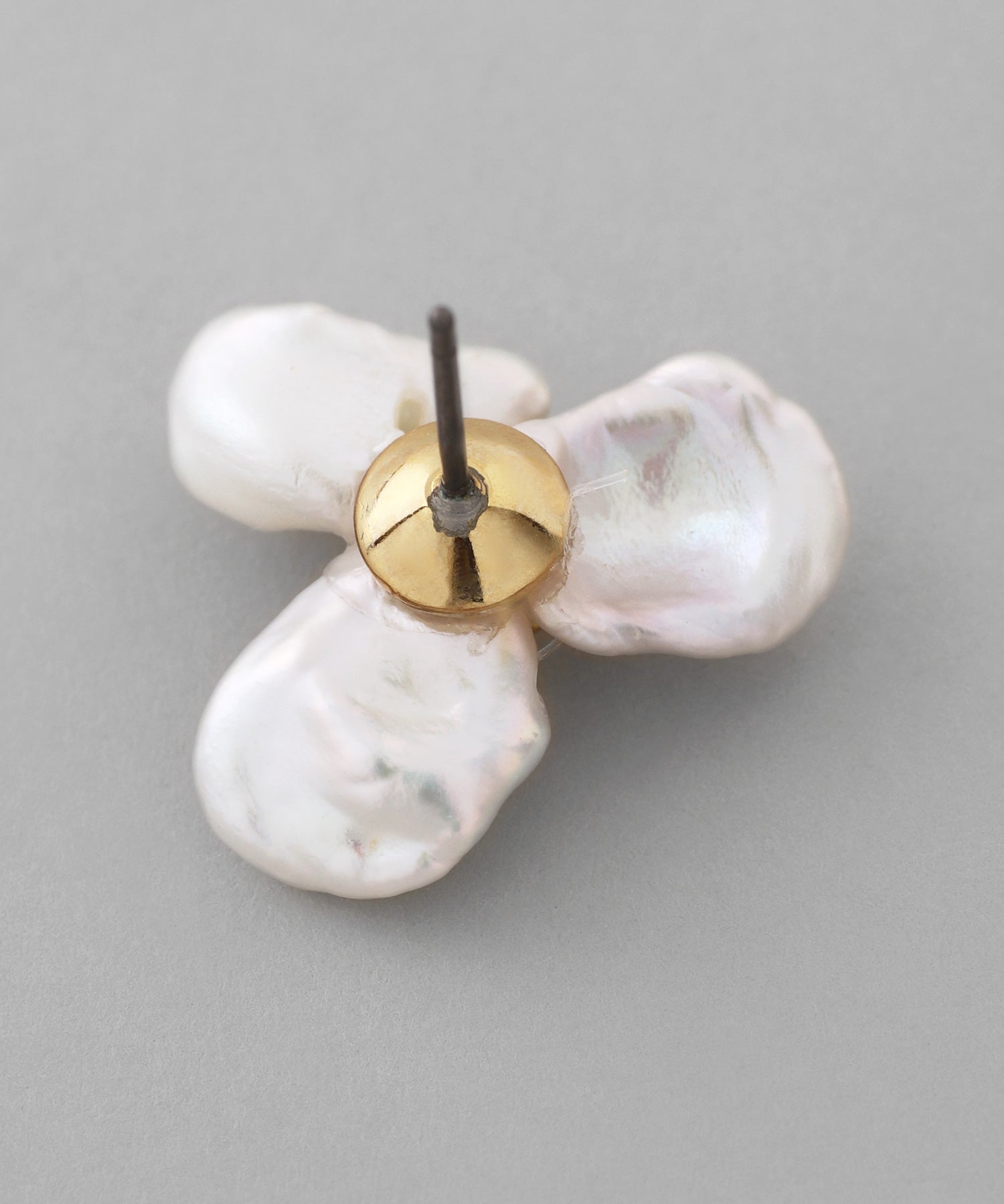 mimi33】淡水パールフラワーピアス[Sheerchic]｜アネモネ・シエナロゼ