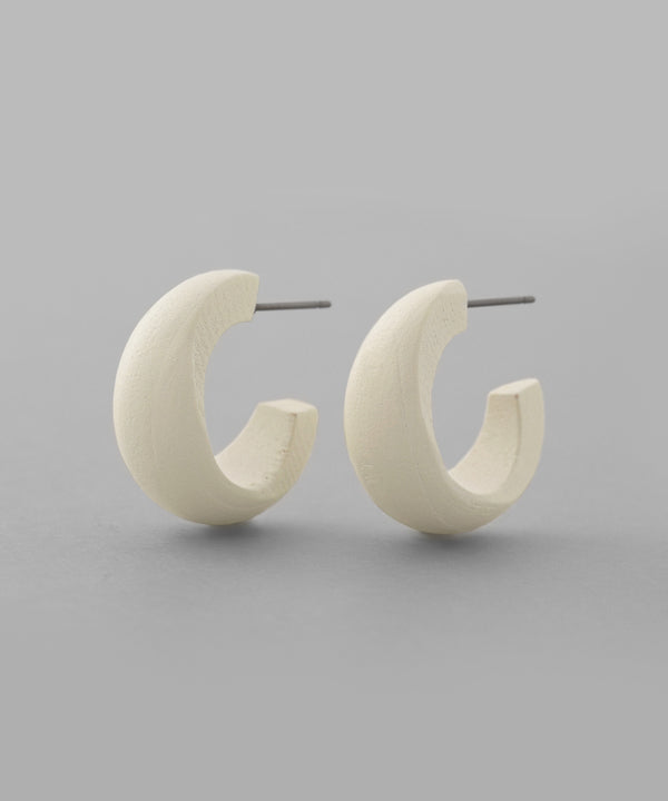 Wood Hoop Earrings [Ownideal]