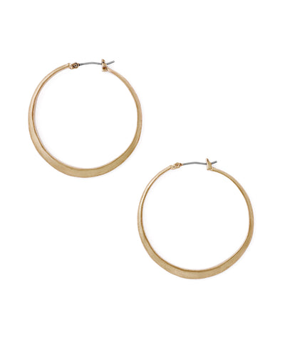 Matte metal hoop earrings