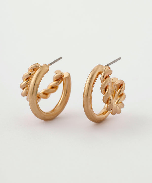 Double Line Hoop Earrings [Ownideal]