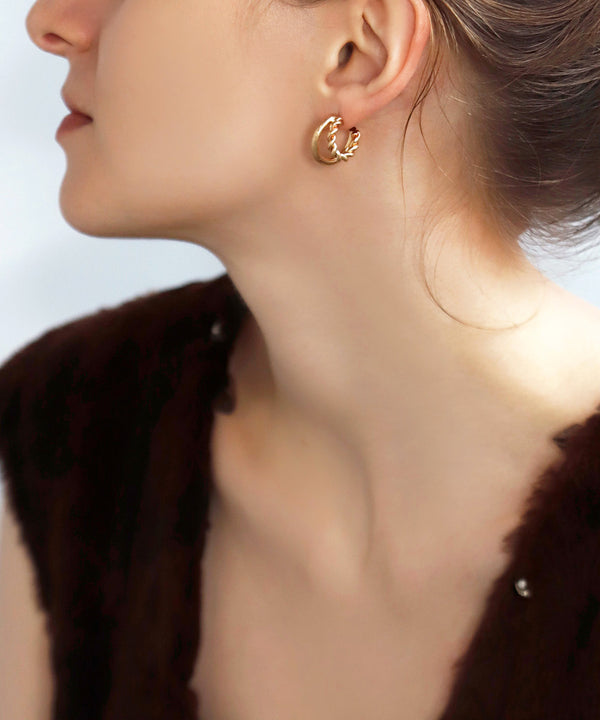 Double Line Hoop Earrings [Ownideal]
