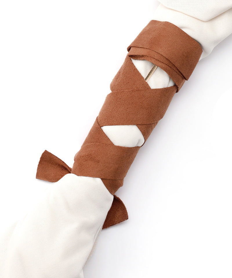 シックカラーのスエード調タイトポニーフック