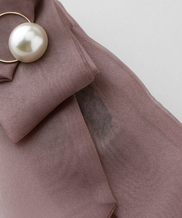 パールポイントのリボンバナナクリップ