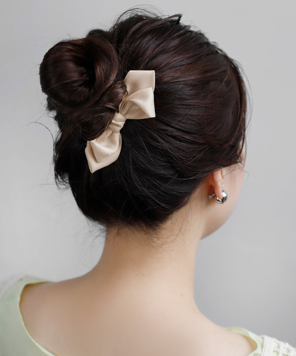 重なりリボンヘアゴム