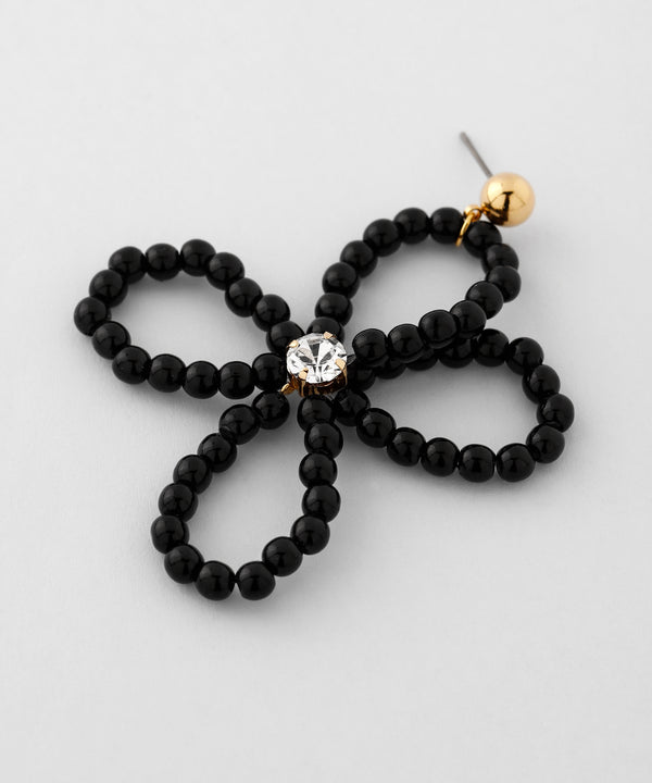 ビジュー×フラワーピアス[Ownideal]