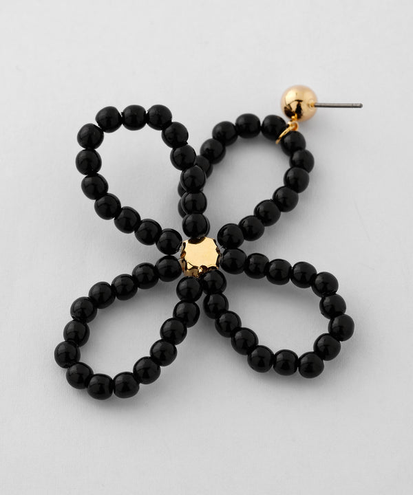 ビジュー×フラワーピアス[Ownideal]